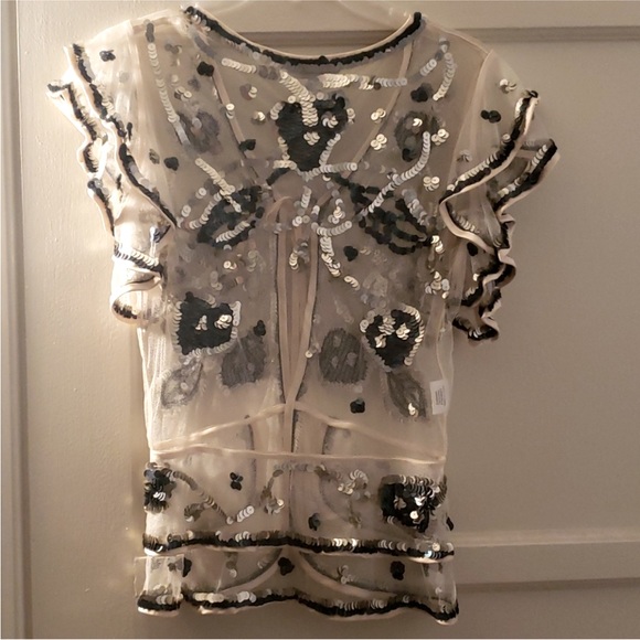 Temperley London Mesh, Silk & Sequin Jacket S/M - Picture 5 of 9